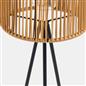 OHS Solar Floor Lamp Rattan Cordless Outdoor Garden Light Dusk Sensor