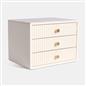 OHS Ribbed Desktop Drawers Organiser Freestanding Tabletop Cabinet Storage Unit