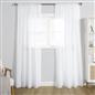 OHS Linen Look Voile Net Curtains 2 Panels Rod Slot Top Pair Home Set 55x87