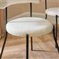 OHS Boucle Dining Chair with Metal Legs Modern Upholstered Kitchen Chair