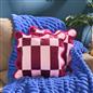 OHS Checkerboard Cushion Covers Scallop Edge Matte Velvet Square Pillowcases