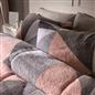 OHS Geometric Teddy Fleece Coverless Duvet Quilt Bedding Set 10.5 TOG Pillowcase