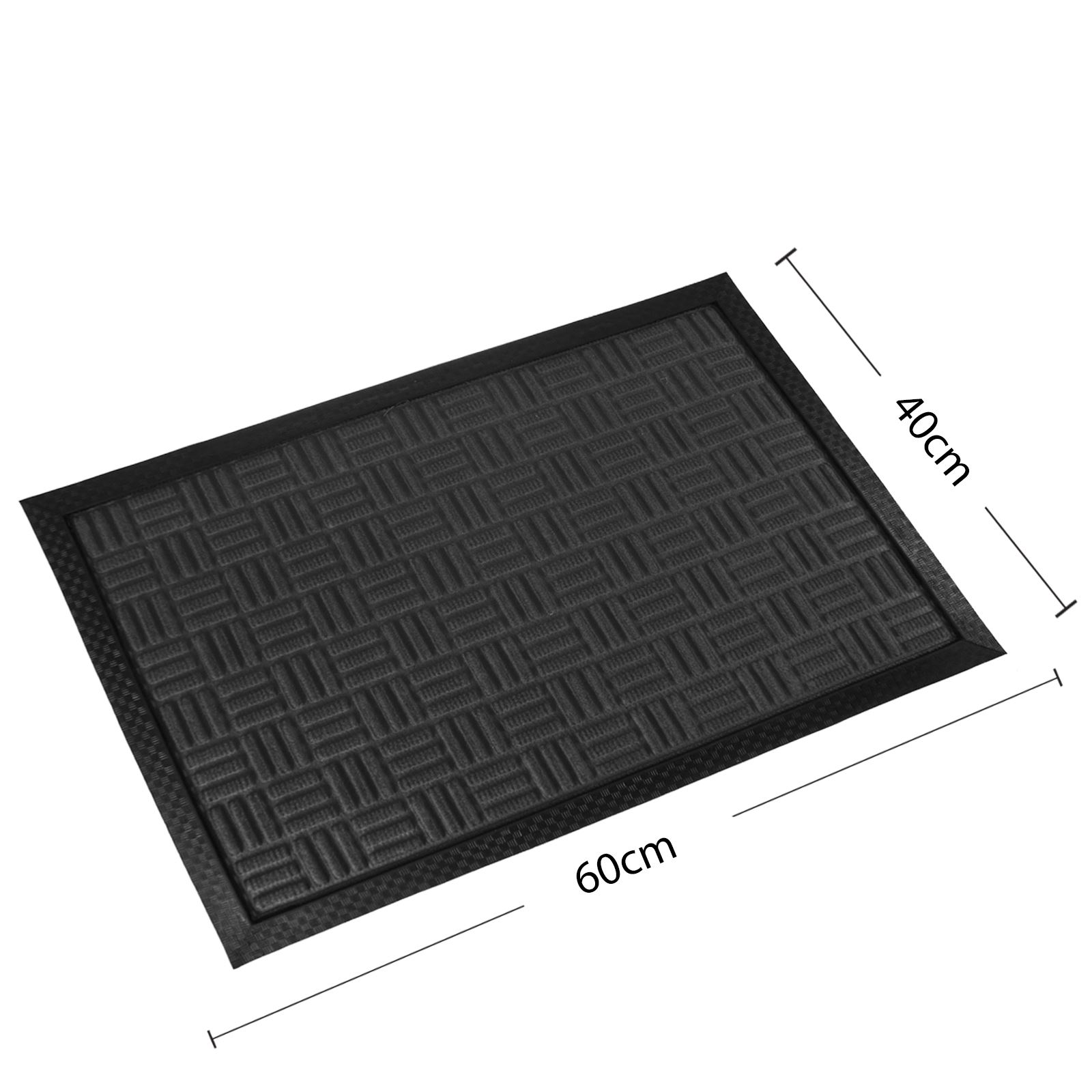 Rubber Door Entrance Mat Indoor Outdoor Non Slip Absorbent Flat