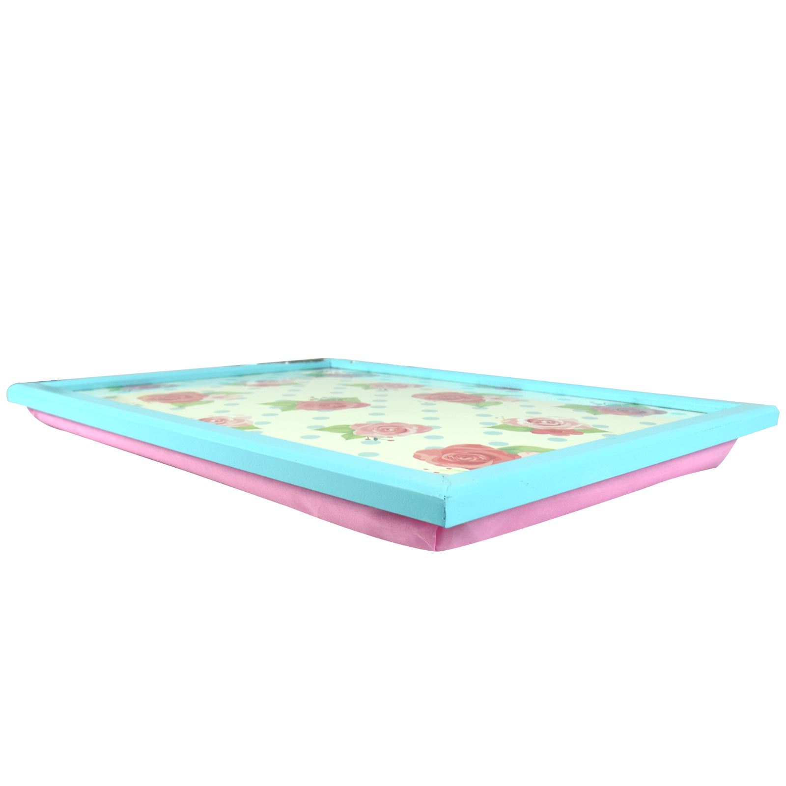 Large Bean Bag Cushioned Padded Lap Tray Wooden Food Dinner Laptop TV