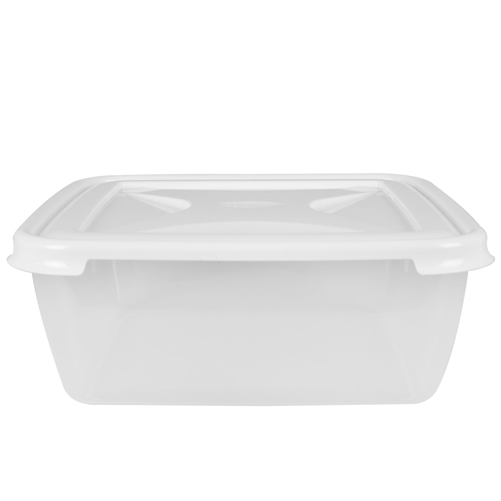 Wham Clear Plastic Food Storage Container Square Box Secure Clip Lid