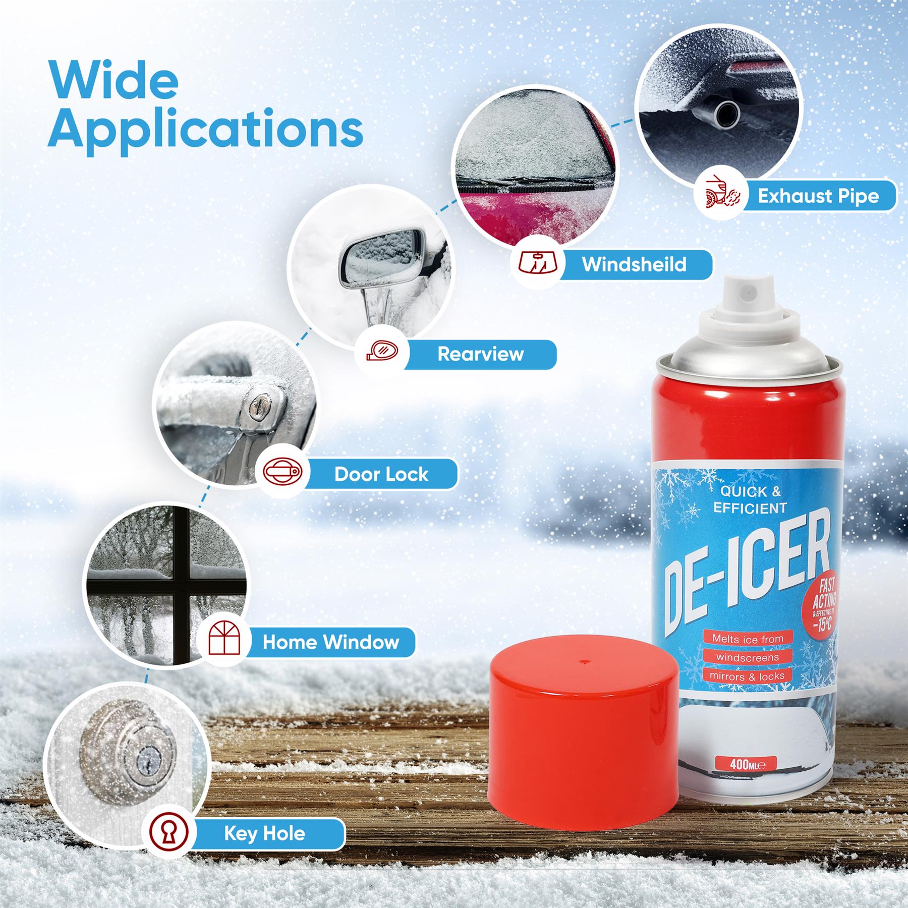De Icer Spray For Car Snow Removal Ice Melt Spray For Windows Winter
