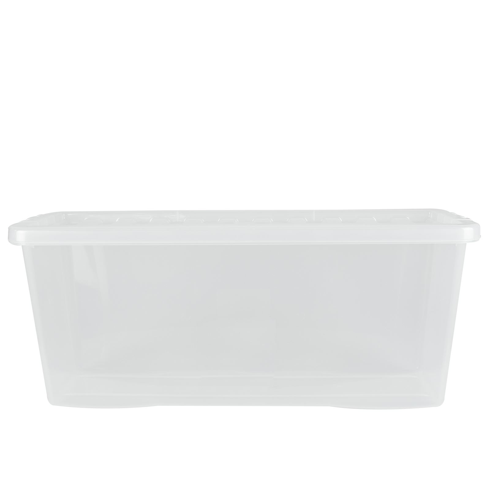 Wham Crystal Clear Plastic Storage Box Secure Clip on LidUnder Bed