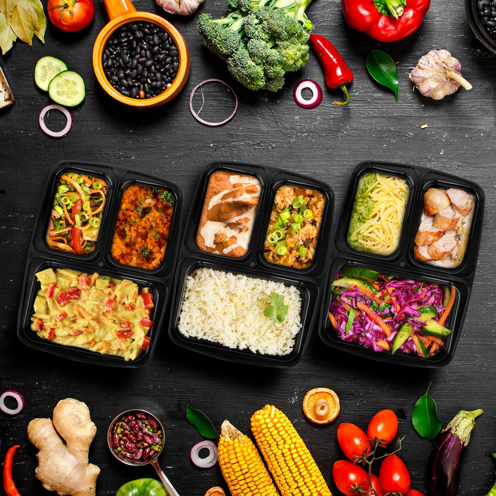 10 Pk Meal Prep Food Container Microwave BPA Free Plastic Lunch Box Stackable eBay