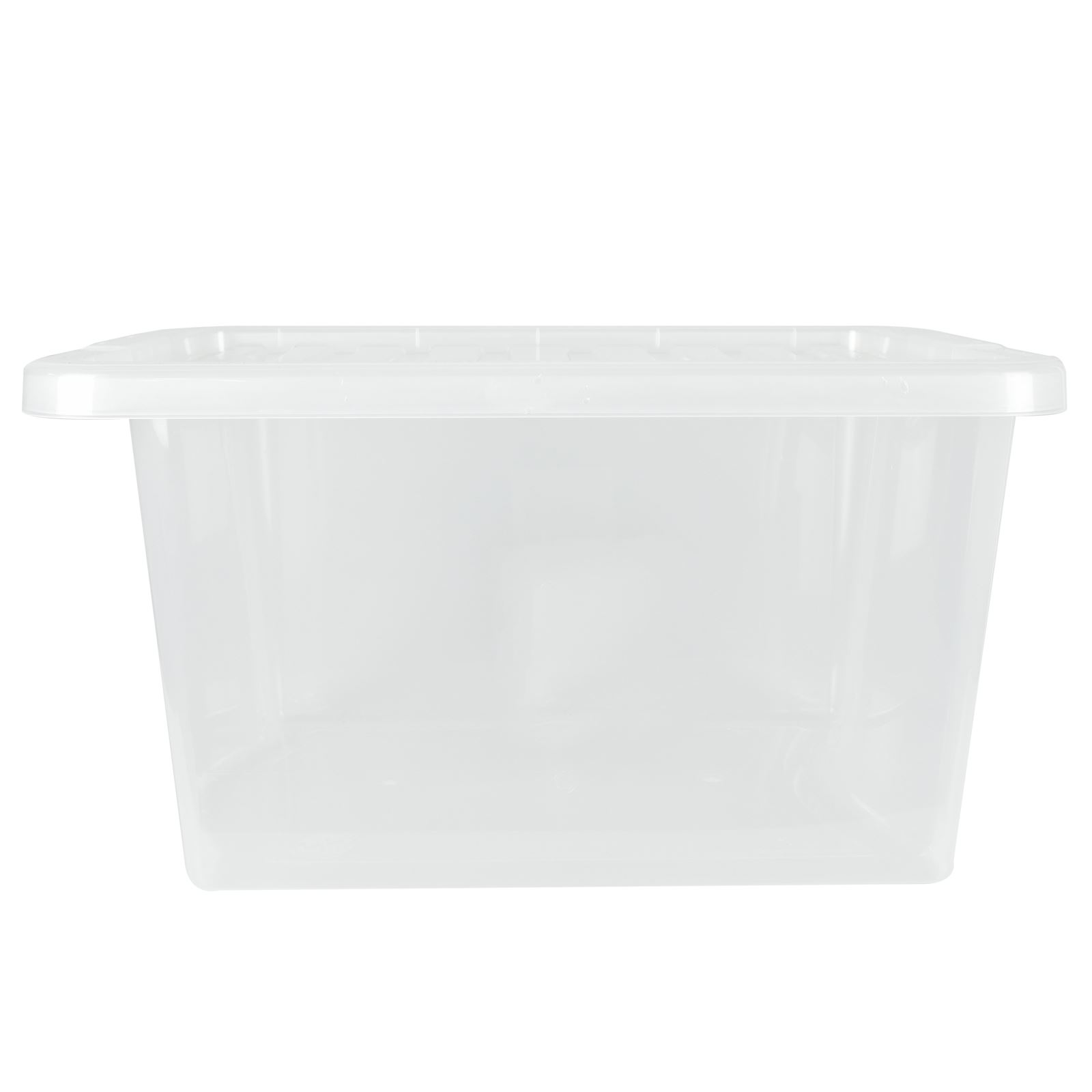 Wham Crystal Clear Plastic Storage Box Secure Clip on LidUnder Bed
