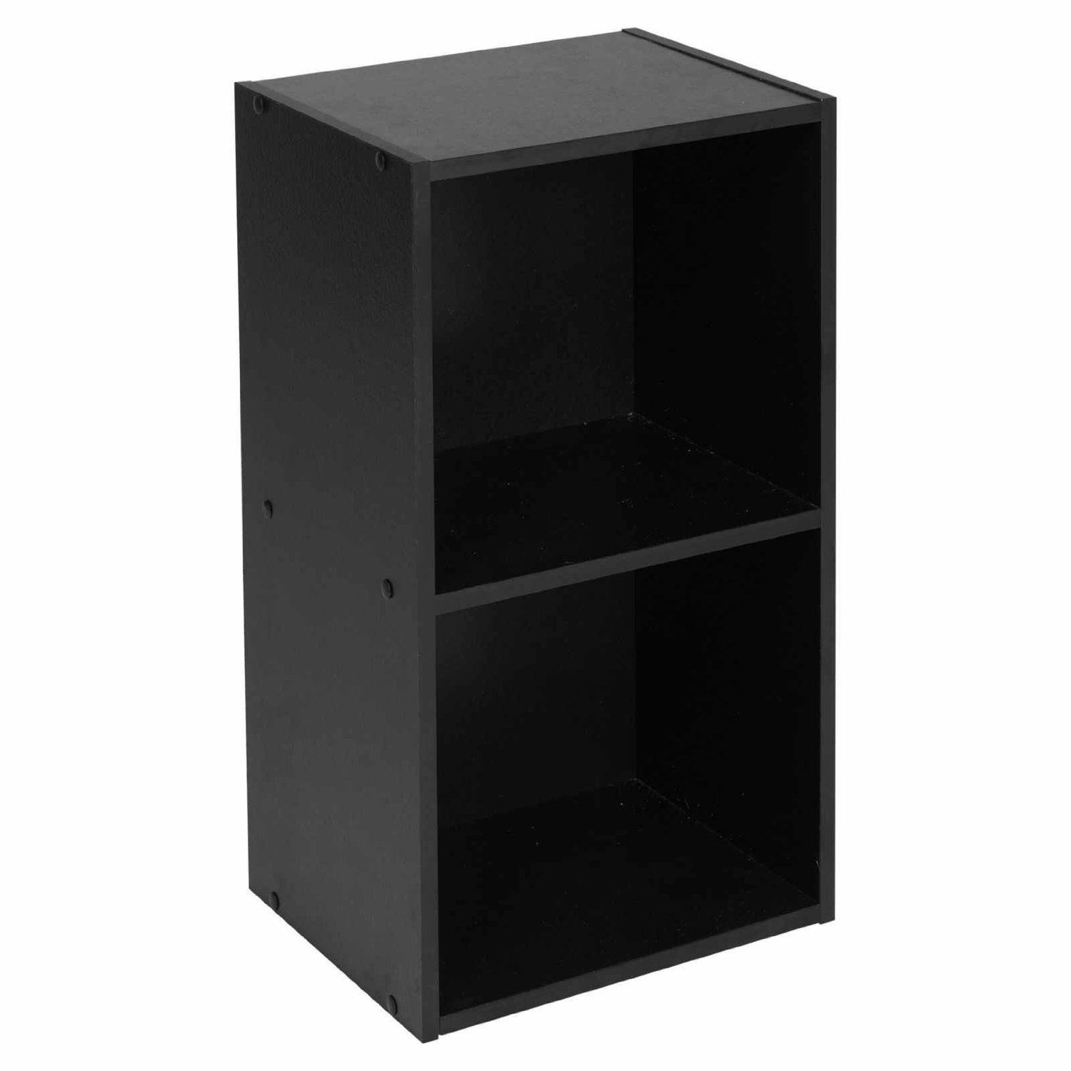 Wooden Storage Unit Cube 2 3 4 Tier Strong Bookcase Shelving Home