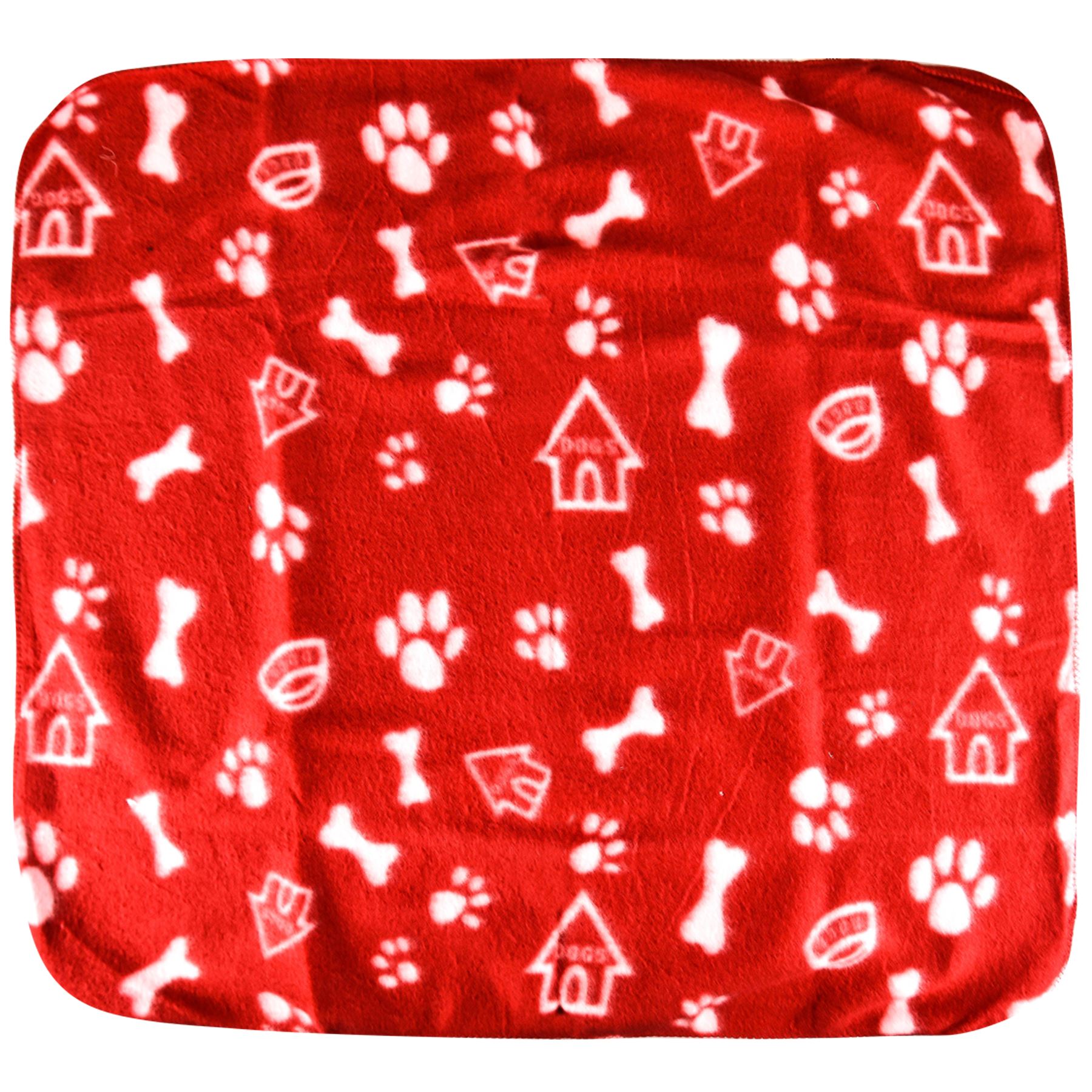 Pet Blanket Dogs & Puppy Cat Paw Print Soft Warm Fleece Bed Travel