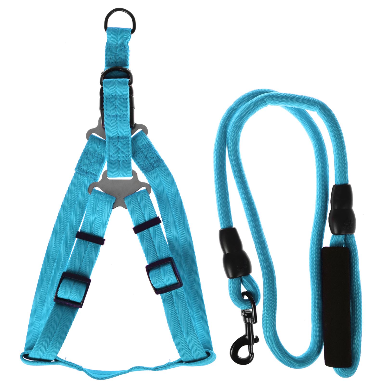 Max Care XL Adjustable Dog Rope Lead Safety Harness Set Puppy Leash