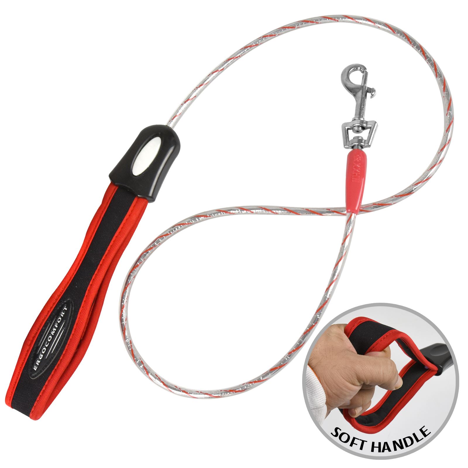 Small Dog Lead Leash oft Padded Handle Long Flexi Walking Rope Metal