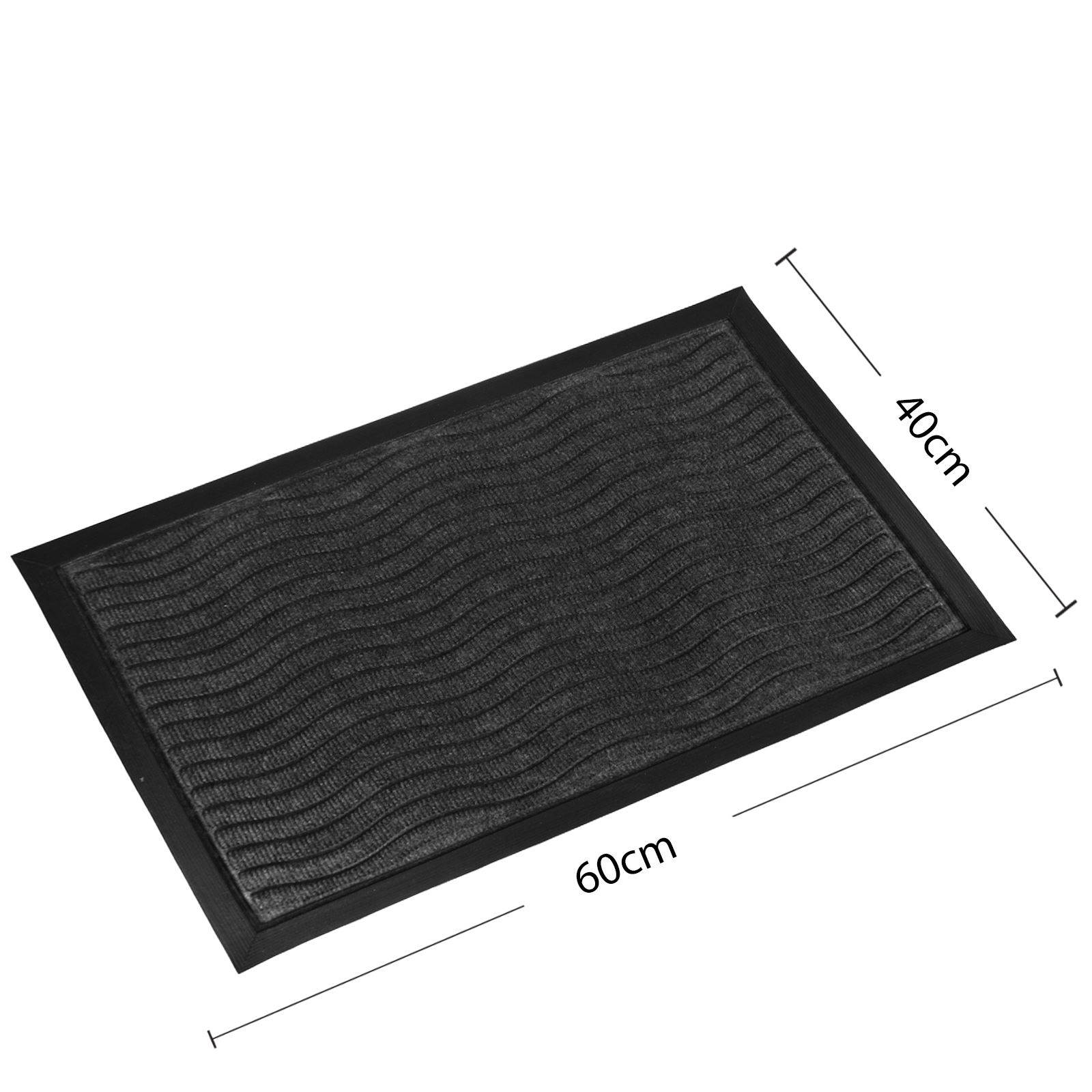 Rubber Door Entrance Mat Indoor Outdoor Non Slip Absorbent Flat