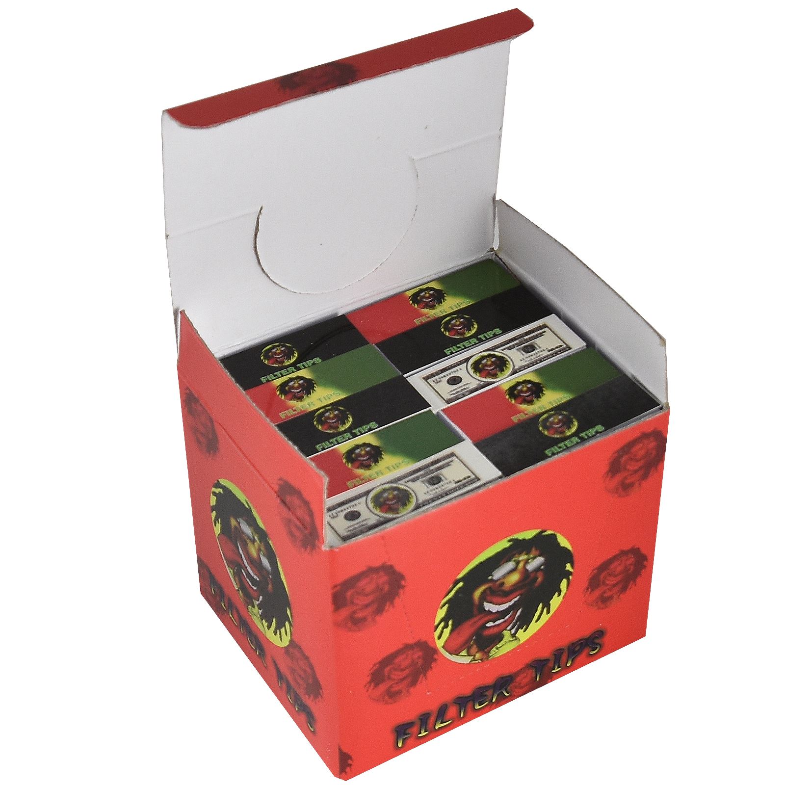 Rasta Man Filter Tips for Cigarette Roll Ups Roaches Paper Card 3