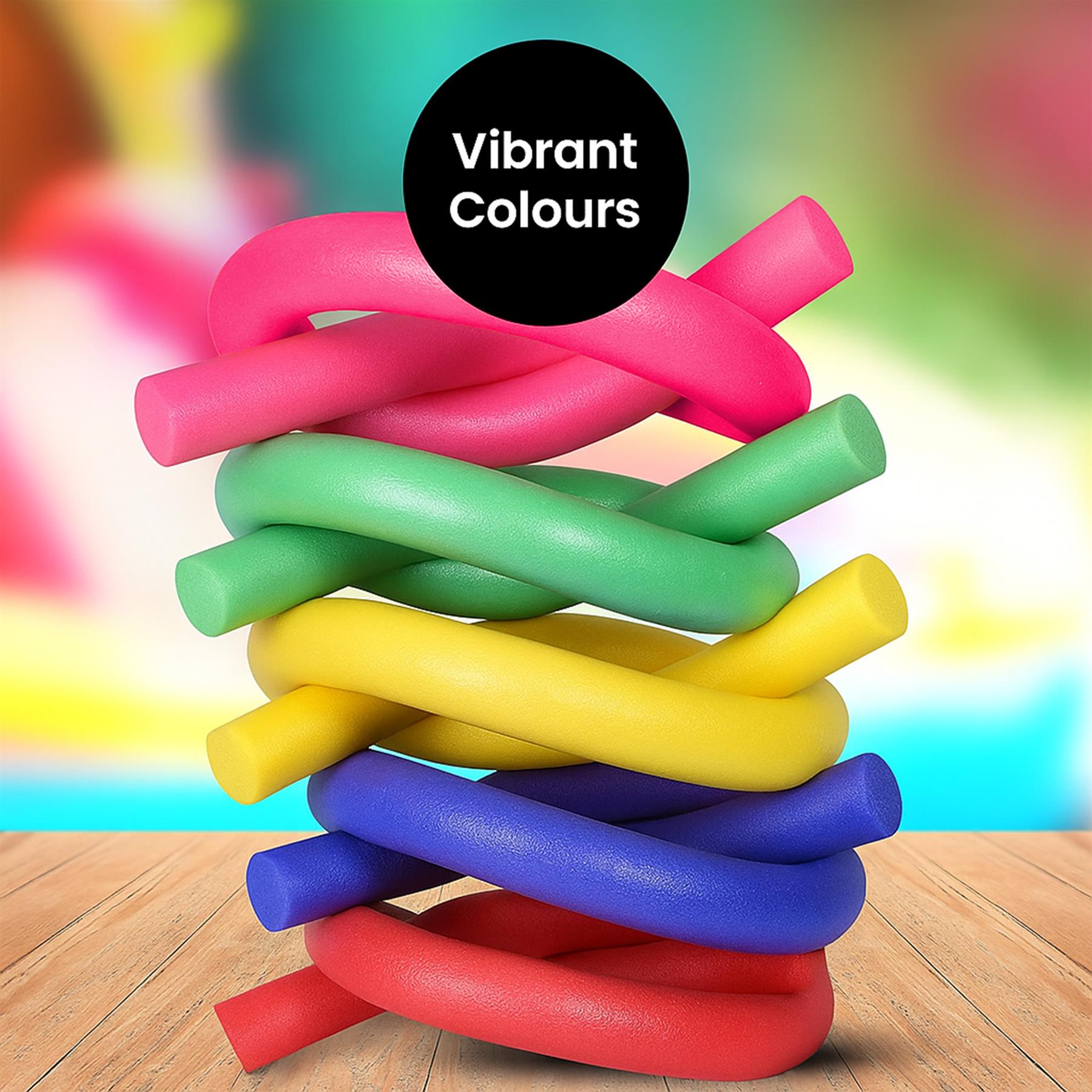 Flexible Swimming Pool Noodle Float Aid Woggle Swim Kids Water Beach Fun Gift - Picture 111 of 112