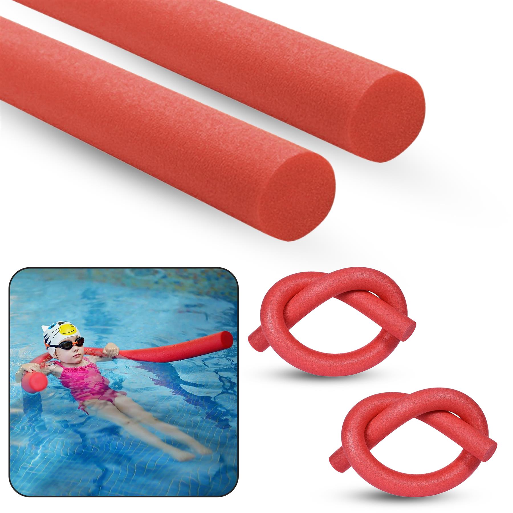Flexible Swimming Pool Noodle Float Aid Woggle Swim Kids Water Beach Fun Gift - Picture 89 of 112