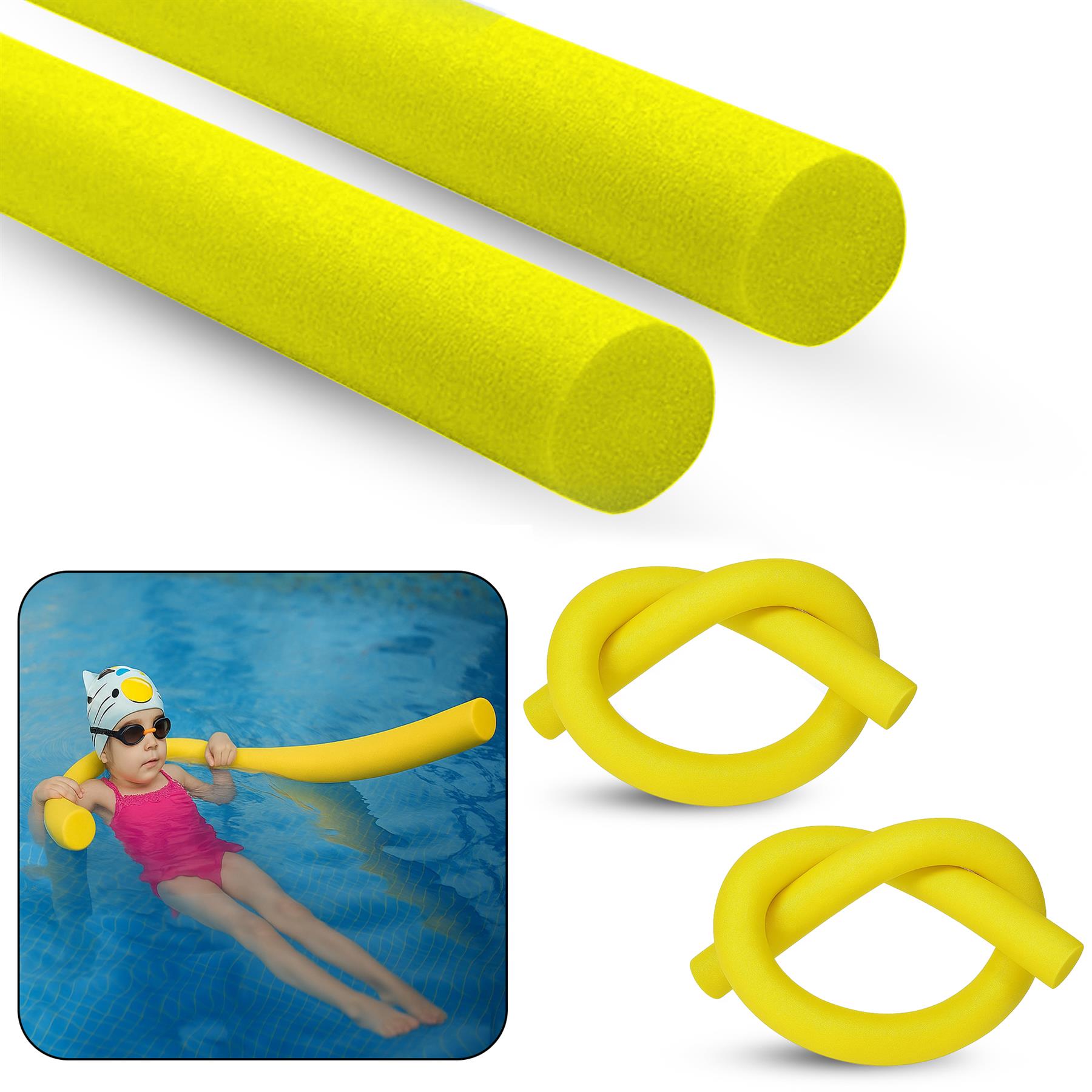 Flexible Swimming Pool Noodle Float Aid Woggle Swim Kids Water Beach Fun Gift - Picture 104 of 112
