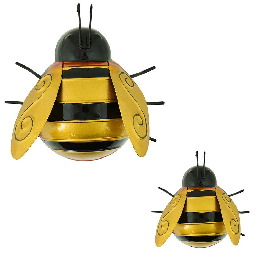 Metal Insect Garden Statues Ornament Bee Ladybird Bug Outdoor Wall