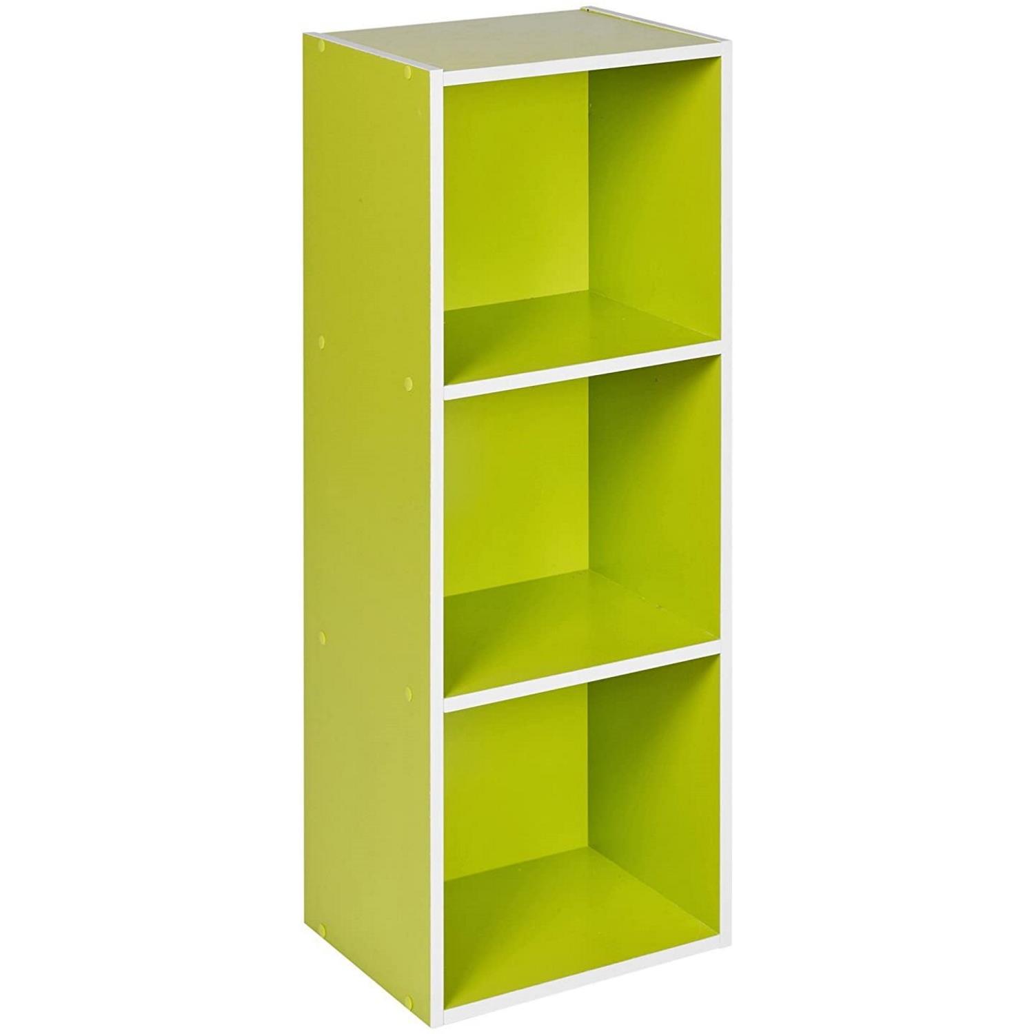 Wooden Storage Unit Cube 2 3 4 Tier Strong Bookcase Shelving Home