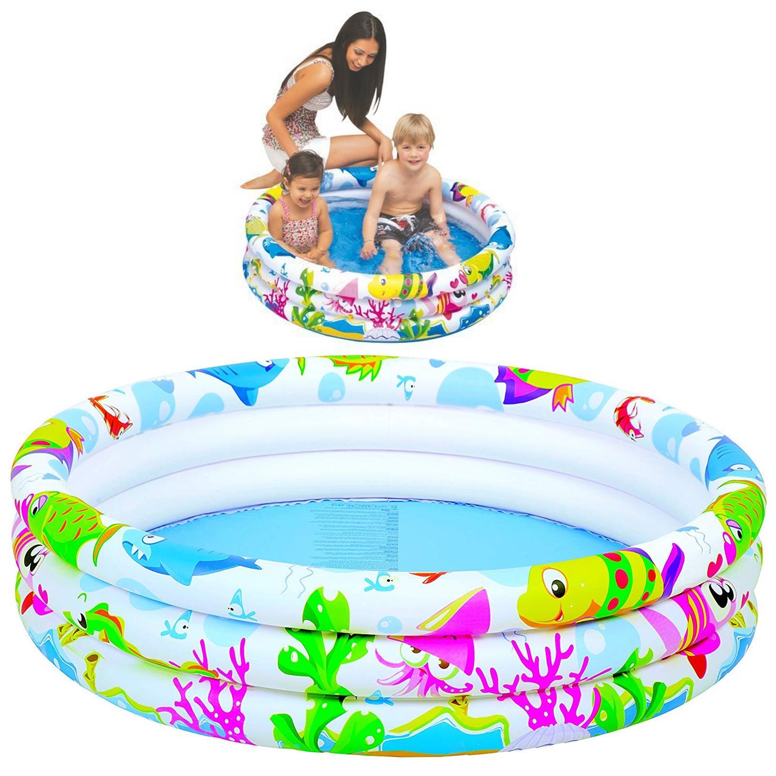 Kids Inflatable 3 Ring Paddling Pool 