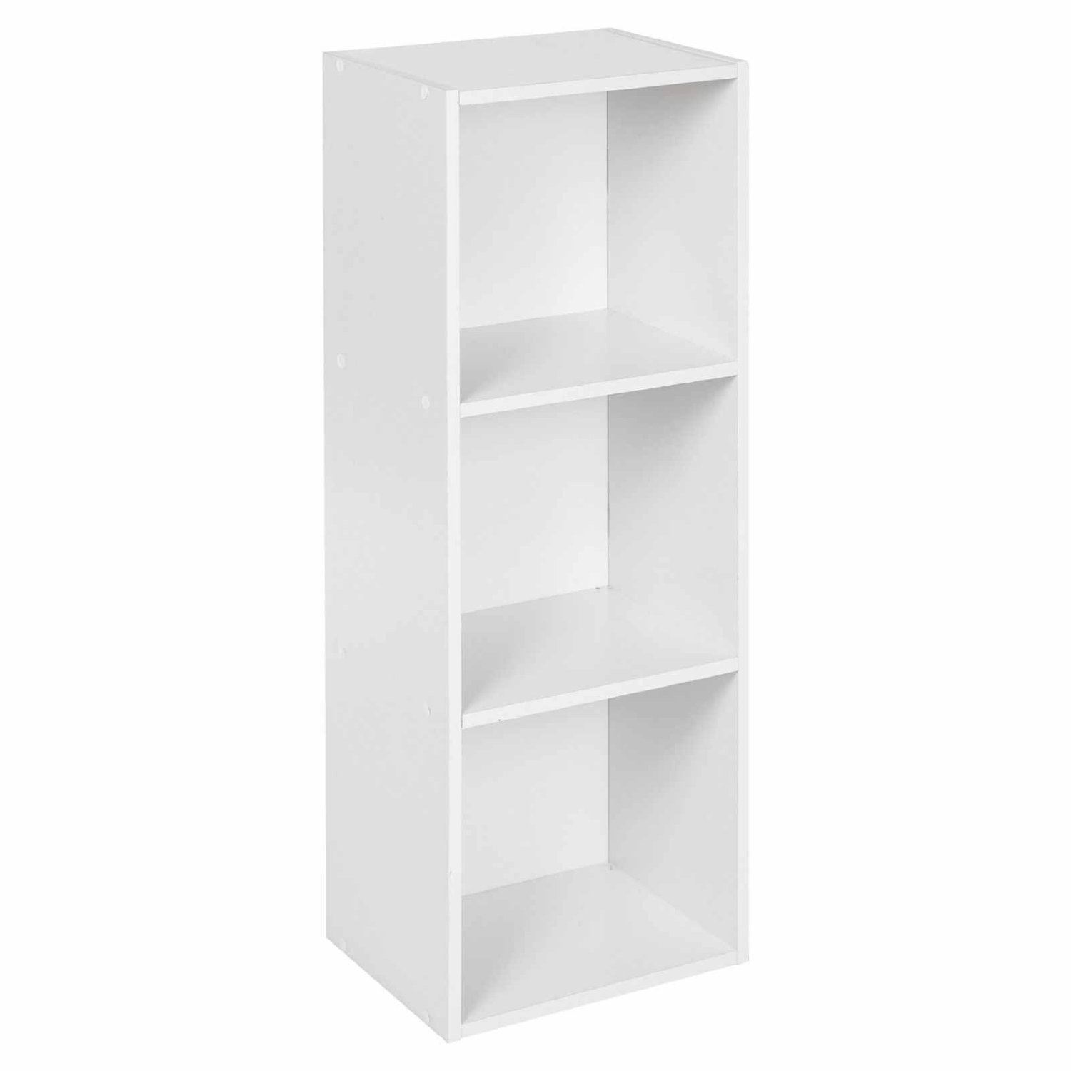 Wooden Storage Unit Cube 2 3 4 Tier Strong Bookcase Shelving Home