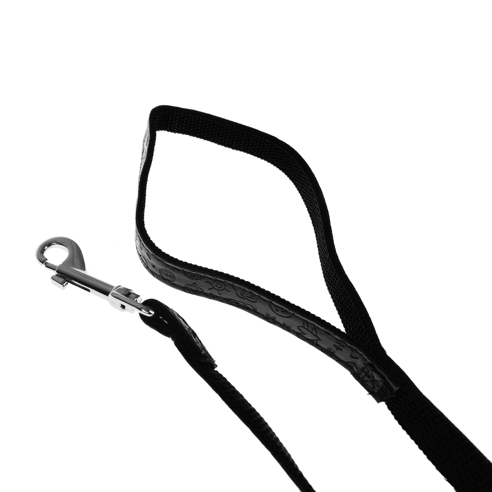 Pet Dog Leash Lead Strong Clip Clasp Walkies Comfy Handle Leather Print