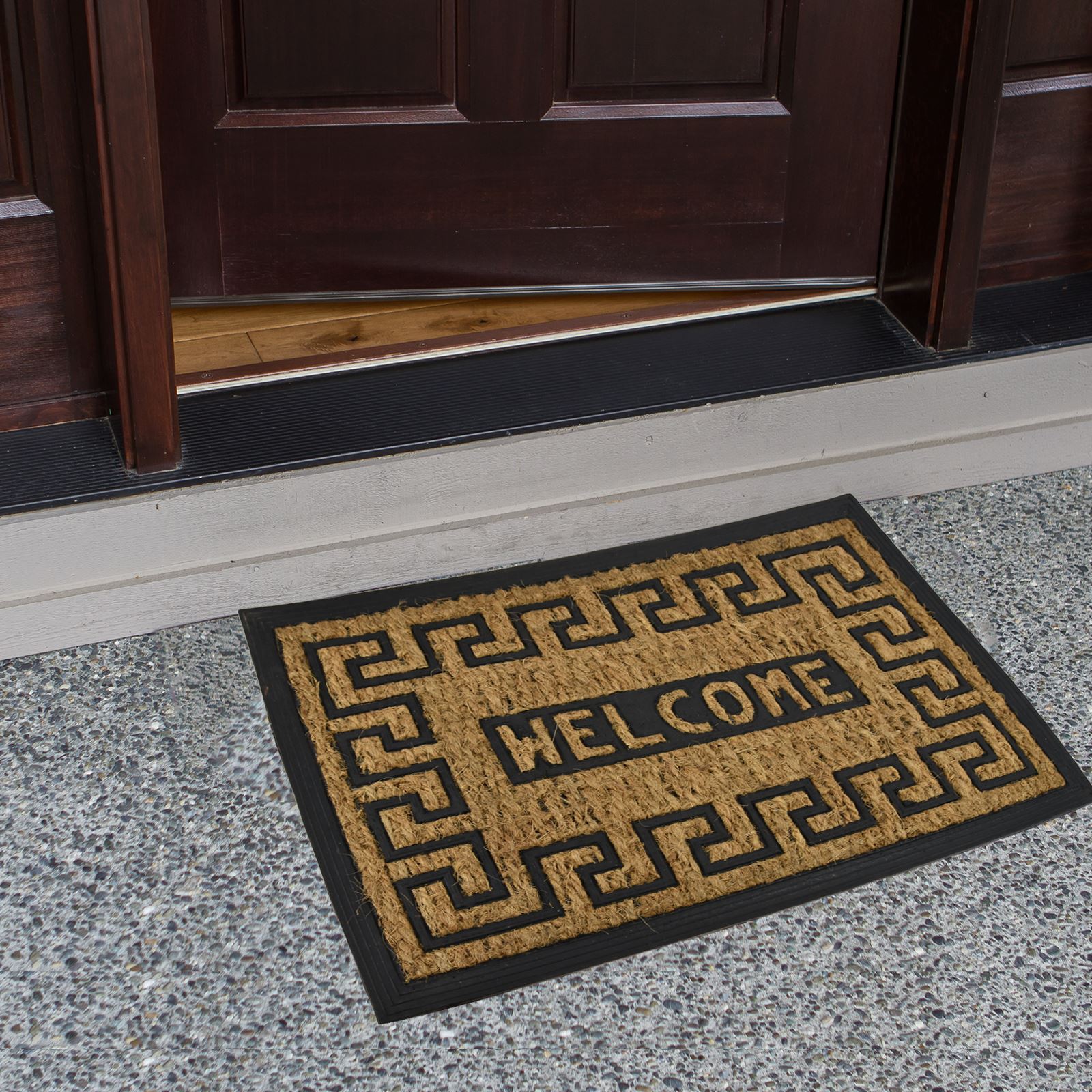 Door Entrance Mat Rubber Coir Non Slip Indoor Outdoor Absorbent