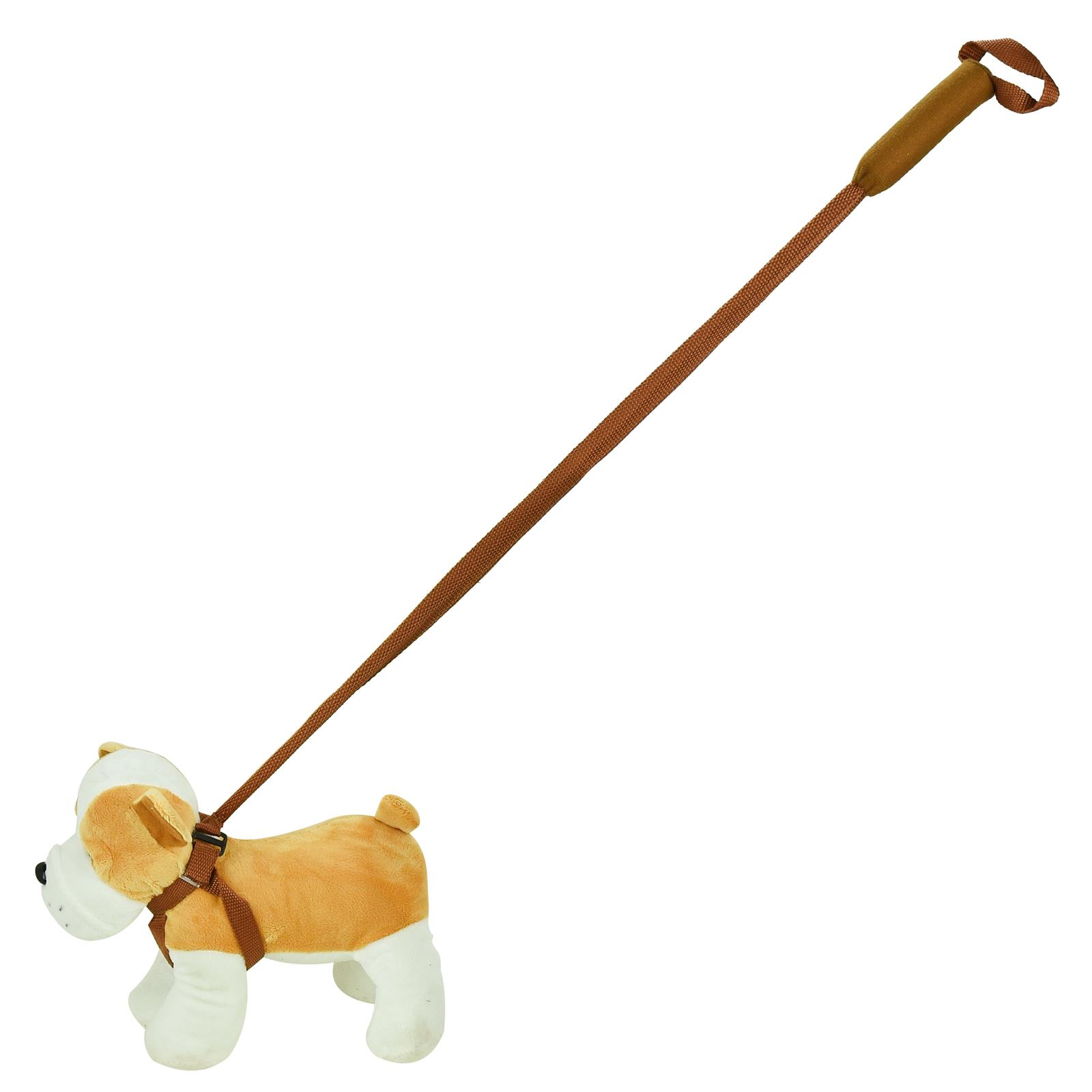 Standing Dog On A Lead Plush Soft Toy Puppy Toys Walk Kids Teddy Pet