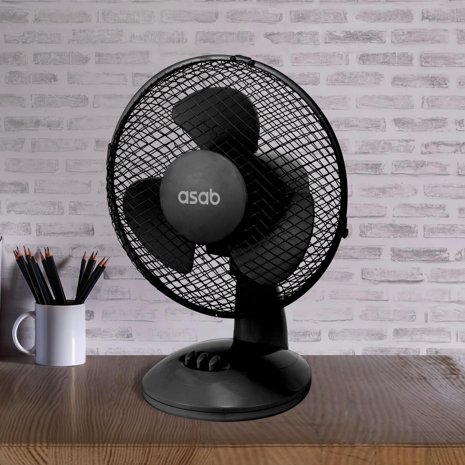 PEDESTAL COOLING FAN DESK FANS OSCILLATING STAND STANDING HOME OFFICE 3