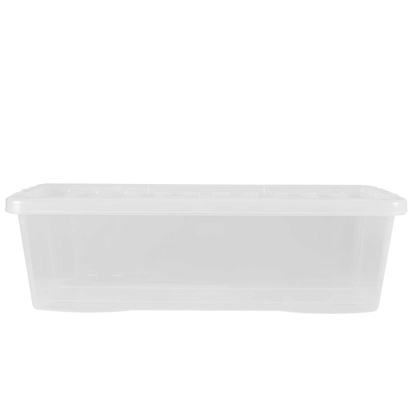 Wham Crystal Clear Plastic Storage Box Secure Clip on LidUnder Bed
