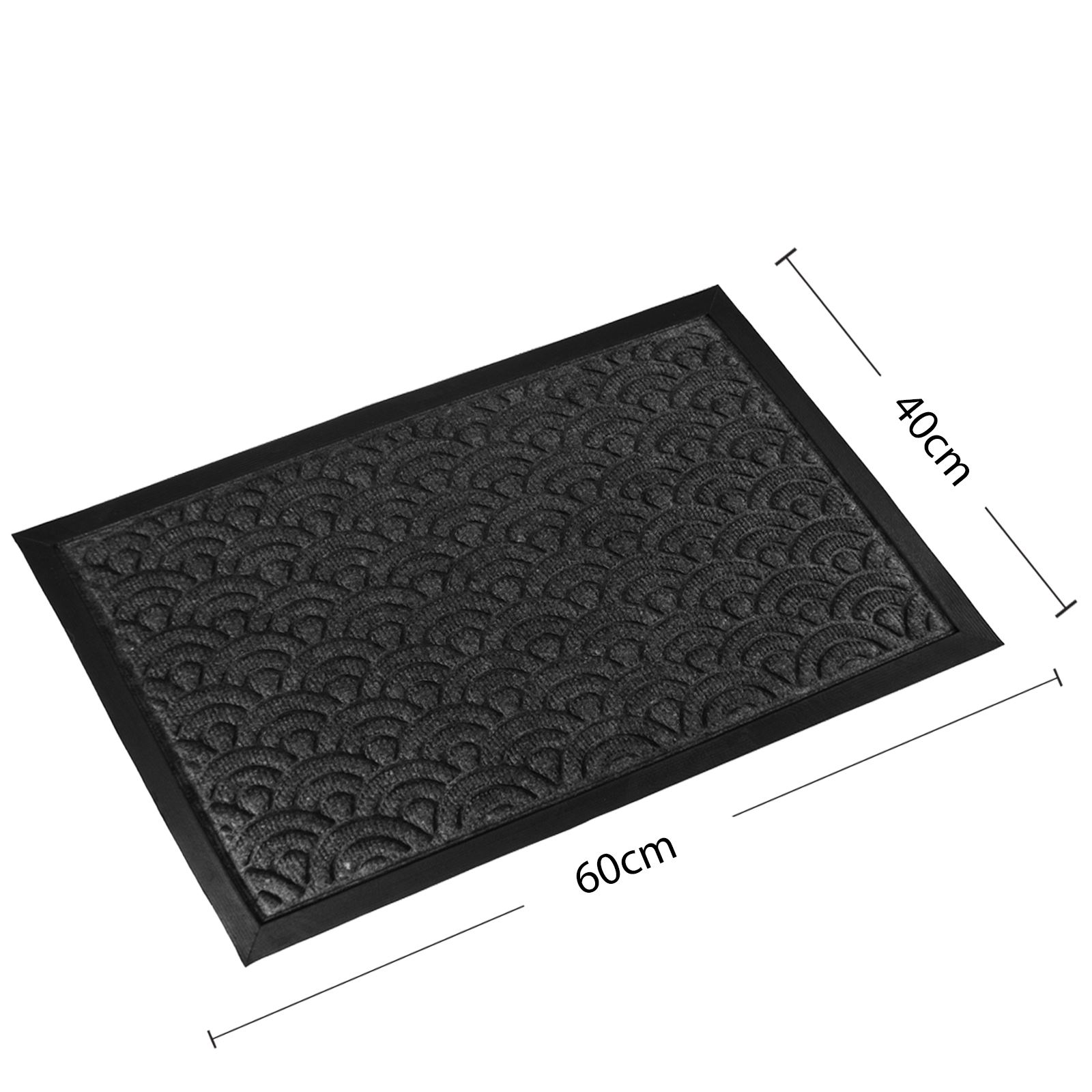 Rubber Door Entrance Mat Indoor Outdoor Non Slip Absorbent Flat