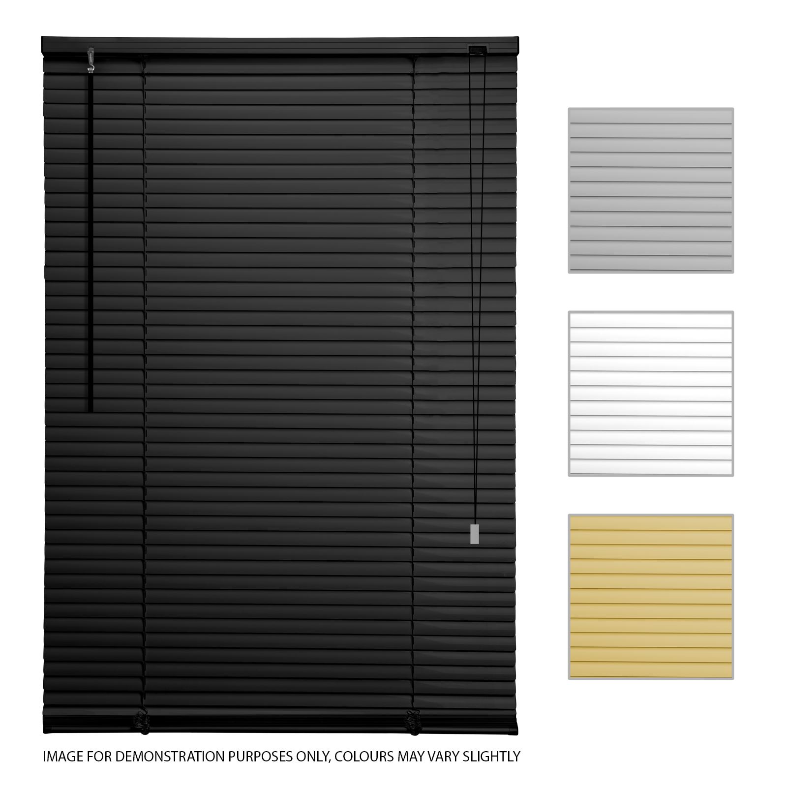 PVC Venetian Blind Grey Trimable Window Blinds Drop 150cm Multiple Size Easy Fit