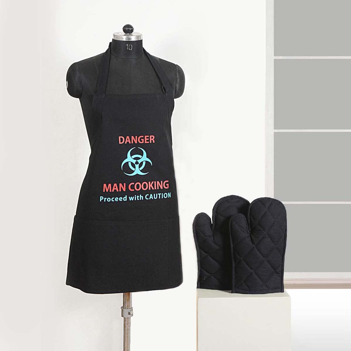 Novelty Chefs Kitchen Cooking Apron Oven Gloves Set Crafts Baking