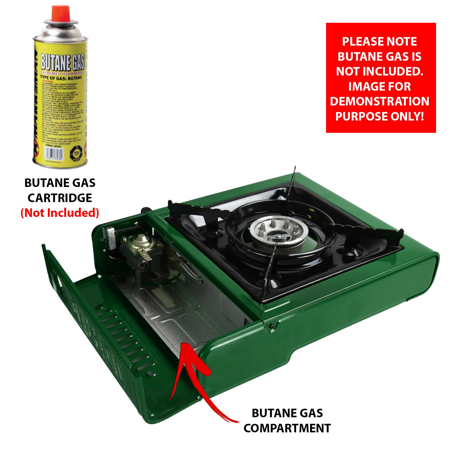 Portable Camping Gas Cooker Stove Single Burner Carry Bag Butane BBQ