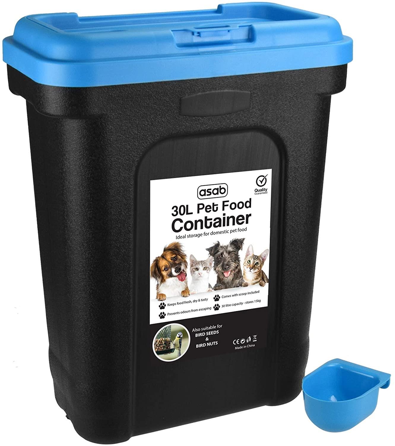 Dog Cat Pet Food Storage Container Box Bucket Bin Table Top Kitchen Cereal Scoop eBay