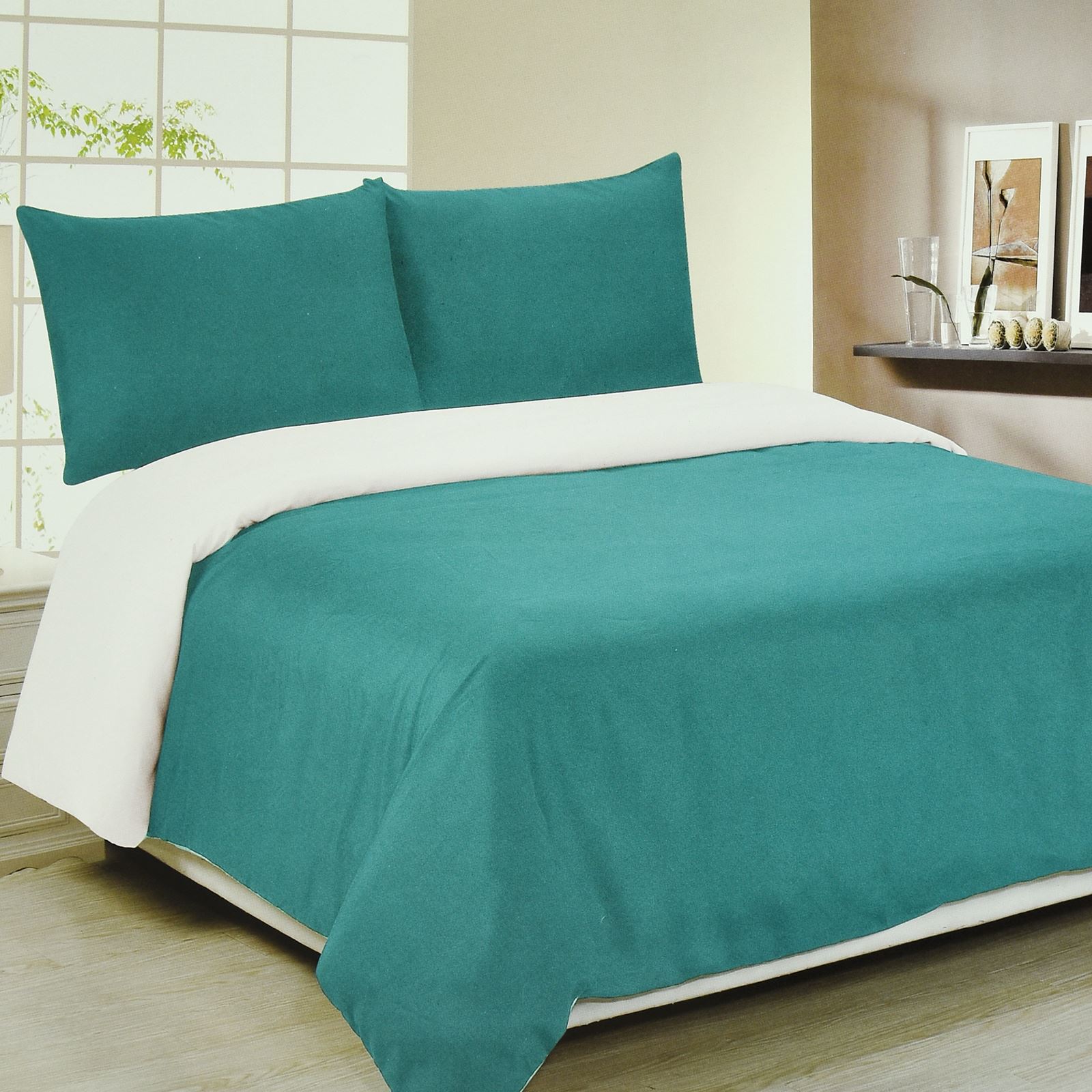 Luxury Reversible Duvet Set with Pillow Cases Fitted Sheet Home Bedroom Décor eBay