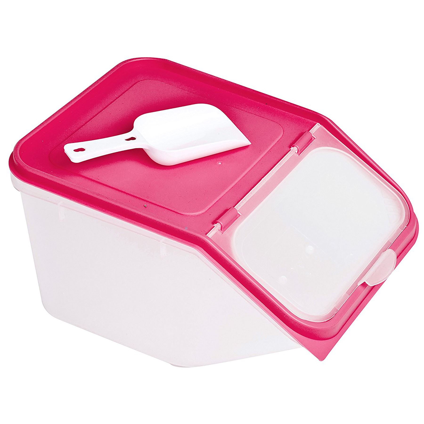 Large Dry Food Storage Container With Scoop Plastic Cereal Pet Dog Cat