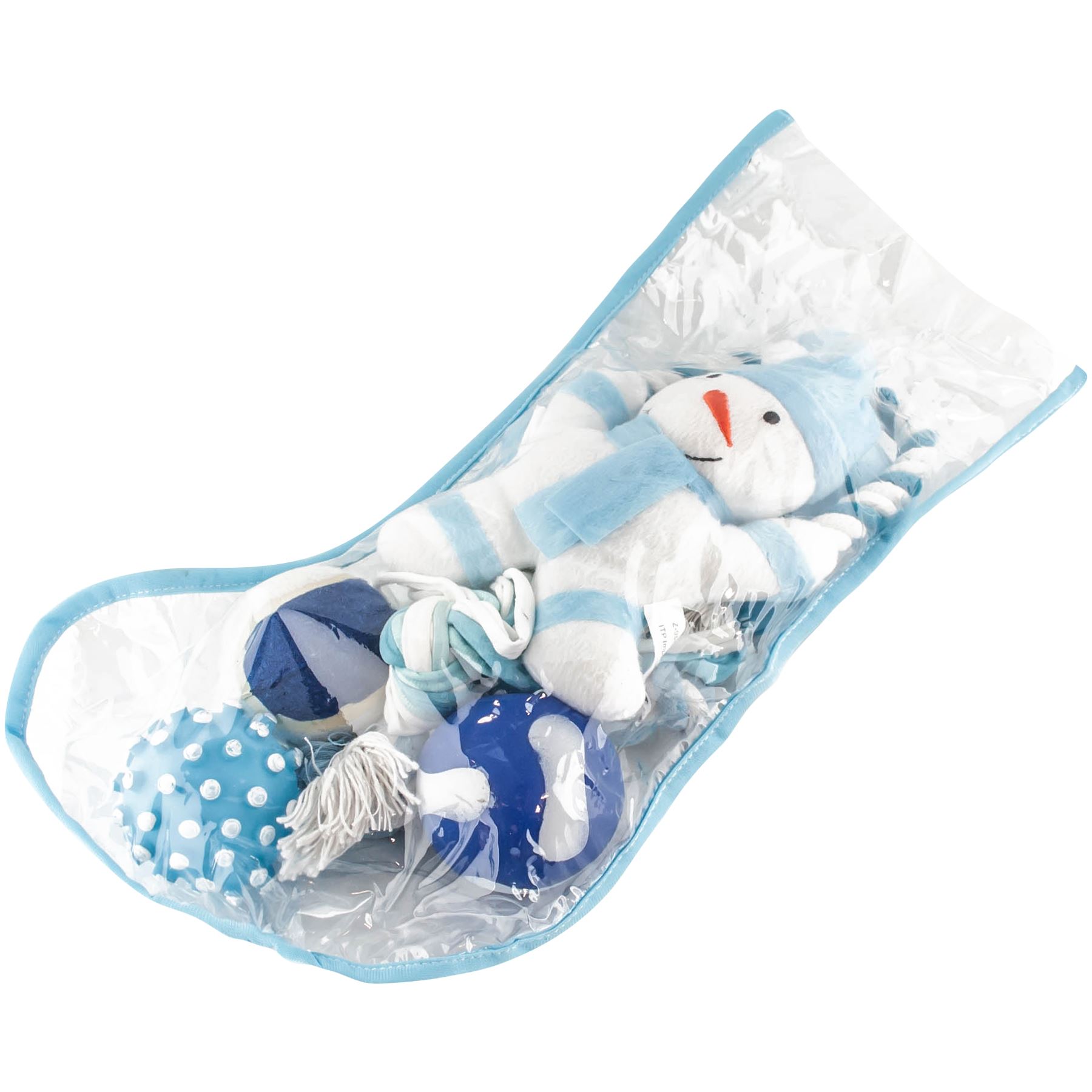 Christmas Pet Dog Toy Stocking Santa Snowman Squeaky Bone Ball Festive