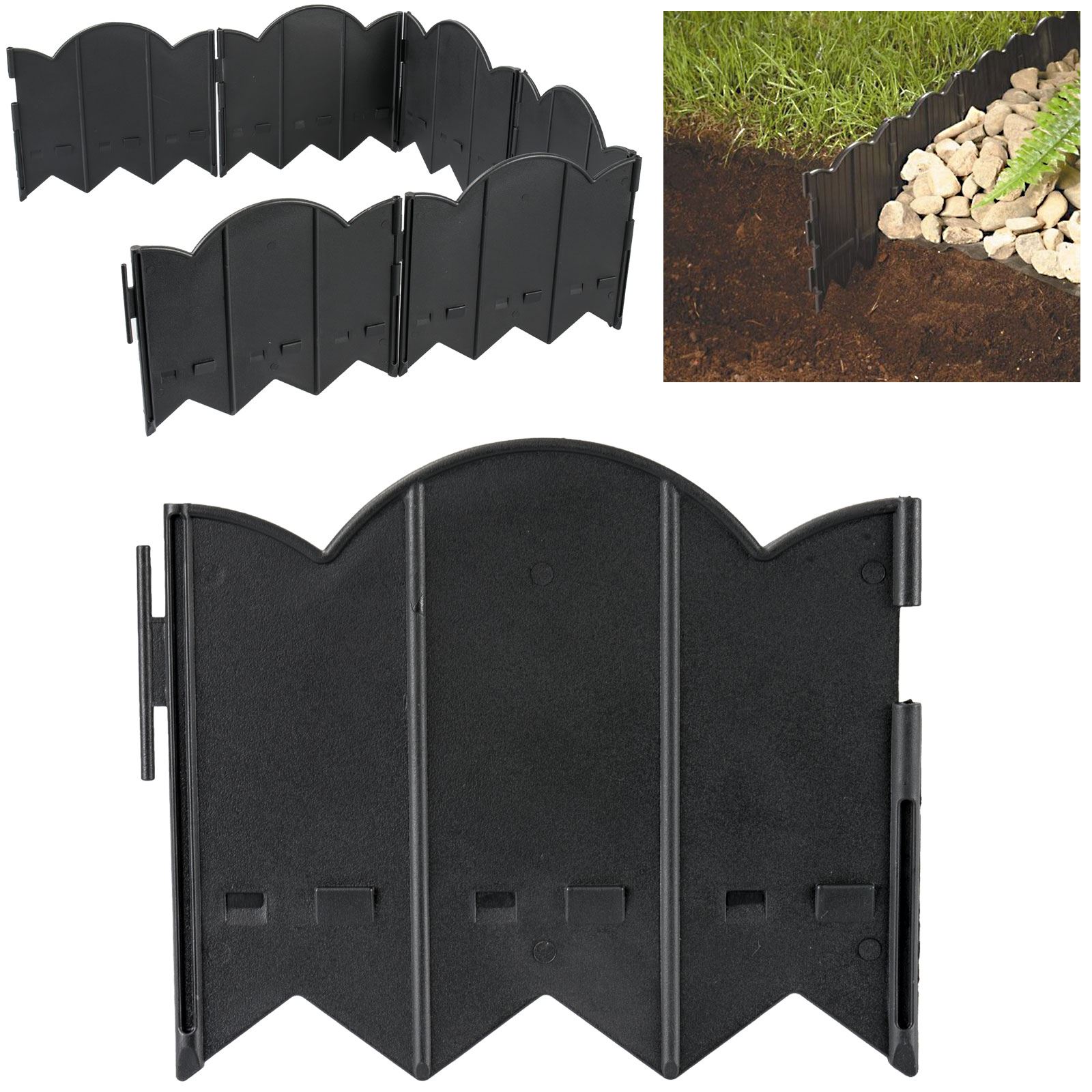 Plastic Hammer In Lawn Border Edging Garden Flexible Interlocking Path