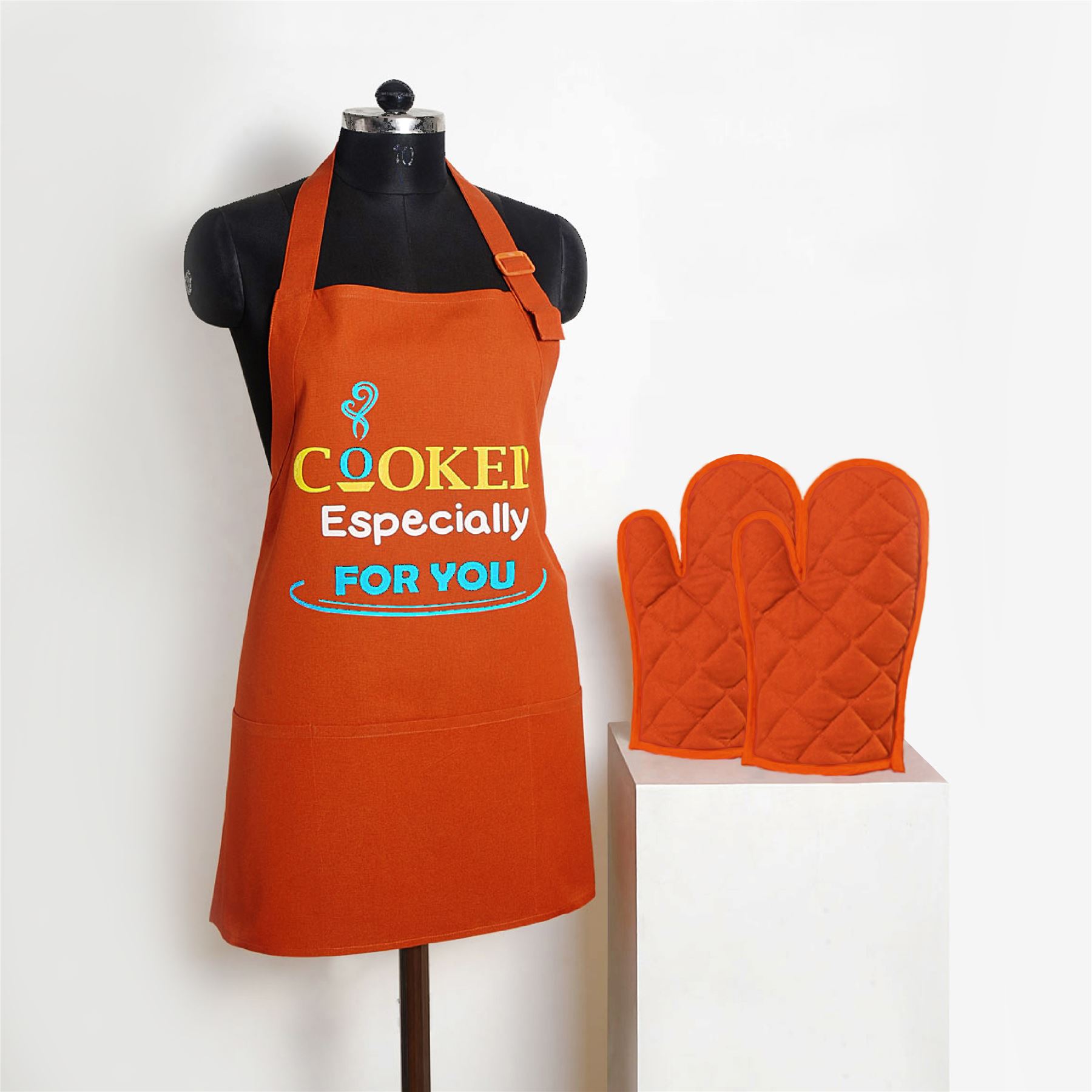 Novelty Chefs Kitchen Cooking Apron Oven Gloves Set Crafts Baking