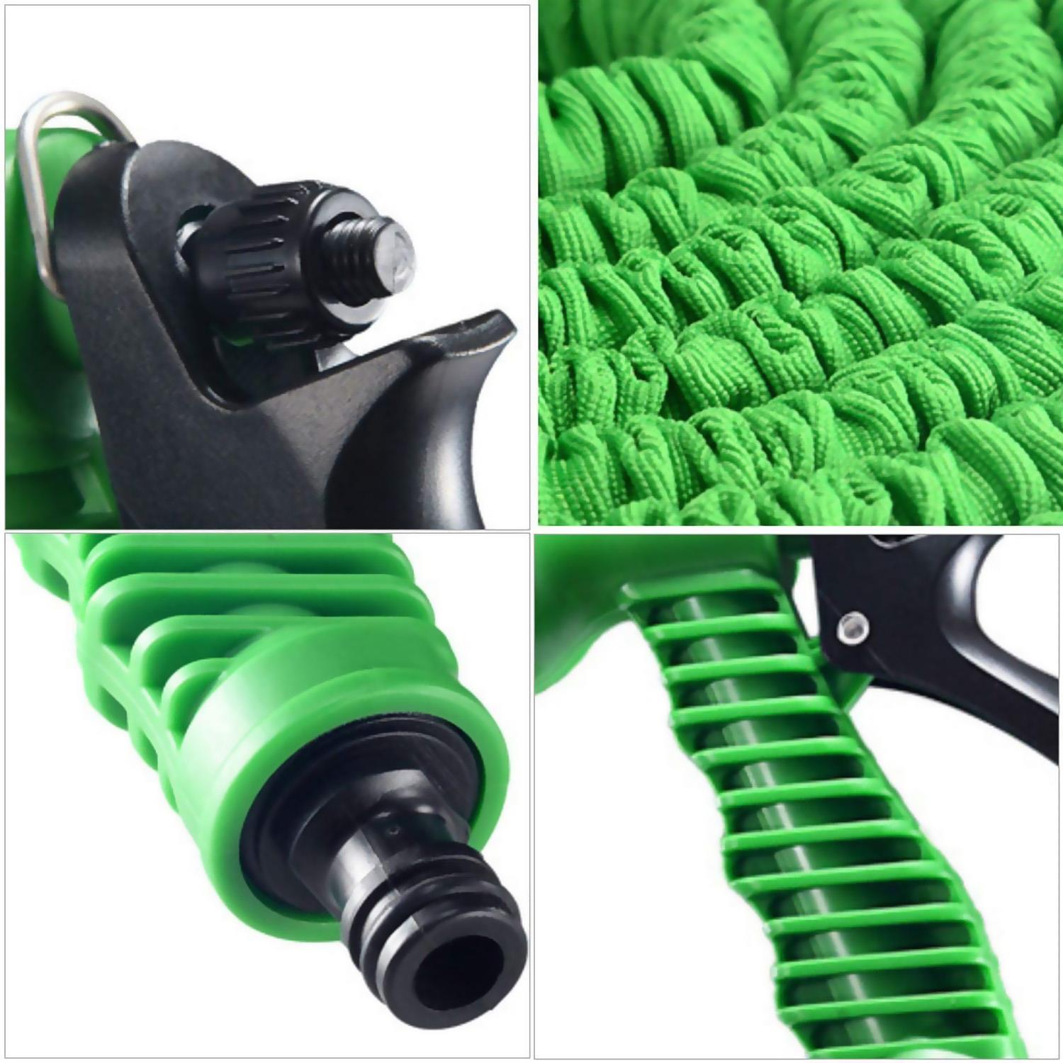 50FT GARDEN HOSE Pipe Expandable Spray Gun Expanding Stretch Pipes