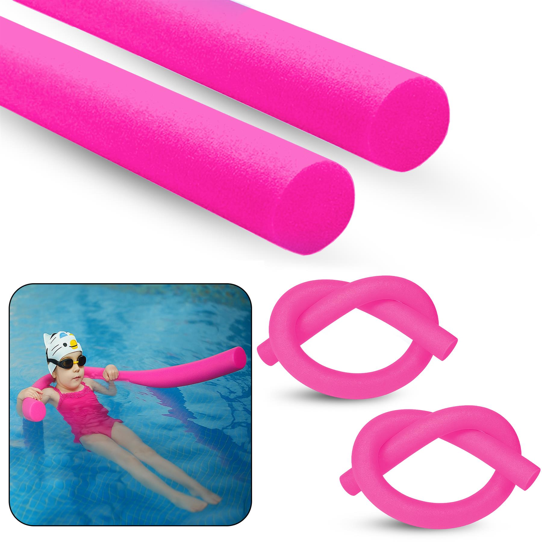 Flexible Swimming Pool Noodle Float Aid Woggle Swim Kids Water Beach Fun Gift - Picture 53 of 112