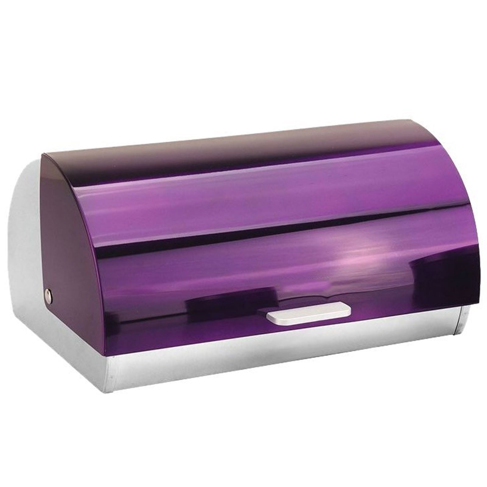 Metallic Roll Top Bread Bin Tea Coffee Sugar Jar Canister Sets Kitchen