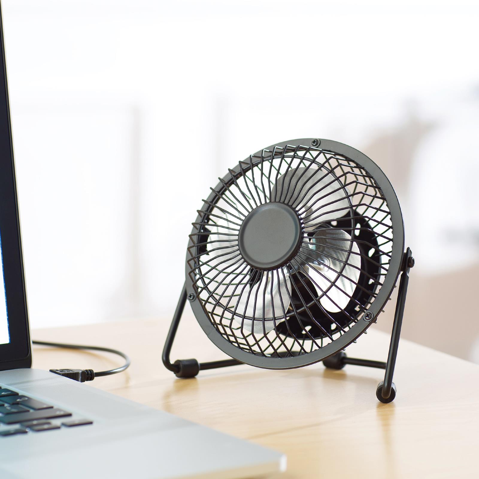 USB Desktop 4 Inch Fan Small Quiet Personal Cooler Desk Table Fan
