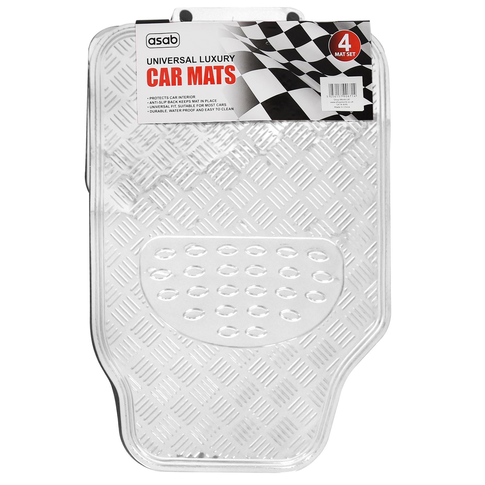 Heavy Duty Universal Car Floor Mat Set Non Slip Grip Rubber Carpet