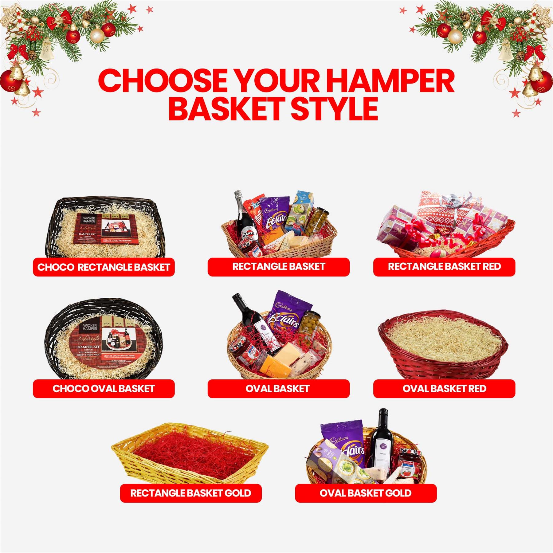 Hamper Basket Kit Customise Food Wine Wicker Gift Hamper Christmas