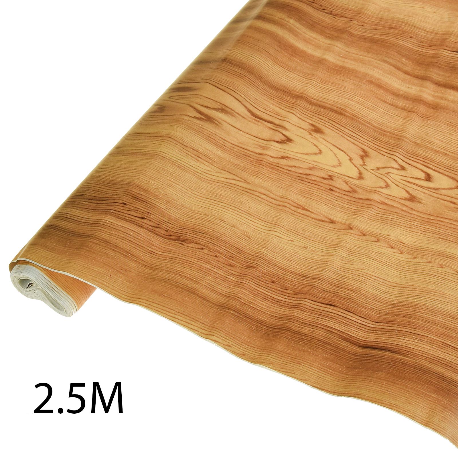 Self Adhesive Decorative Vinyl Roll wall Decal Sticker 2.5m x 45cm Wood