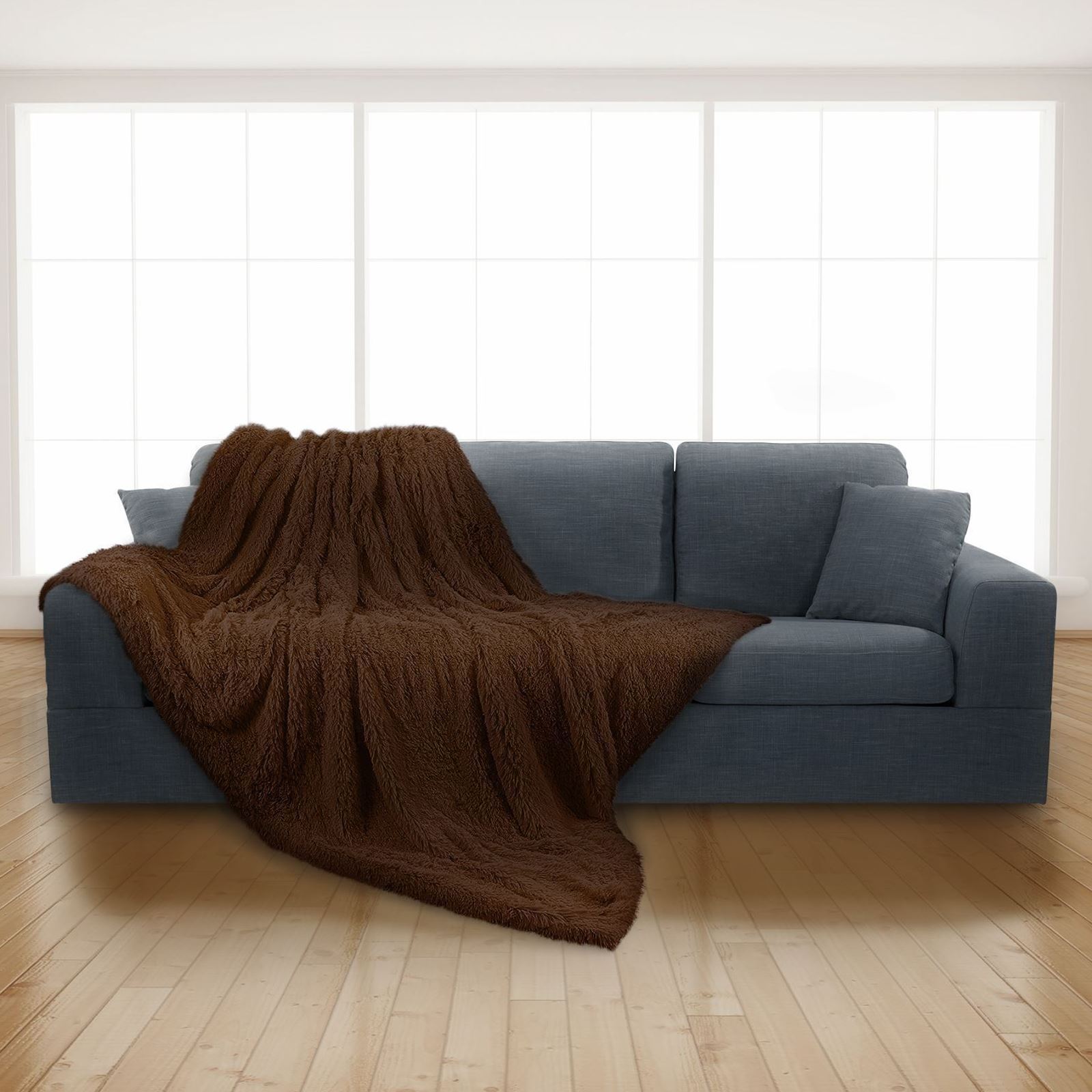 Luxury Long Pile Throw Blanket Super Soft Faux Fur Warm Shaggy Cover