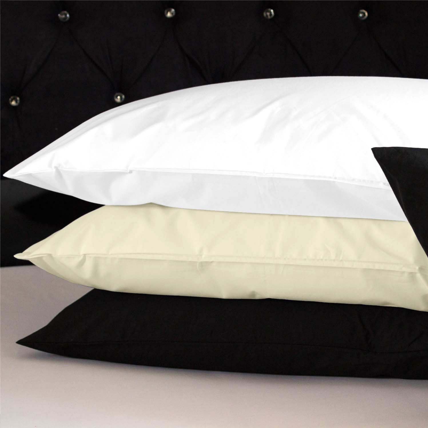 100 Cotton Fitted Bed Sheets Pillow Cases Single Double King Size